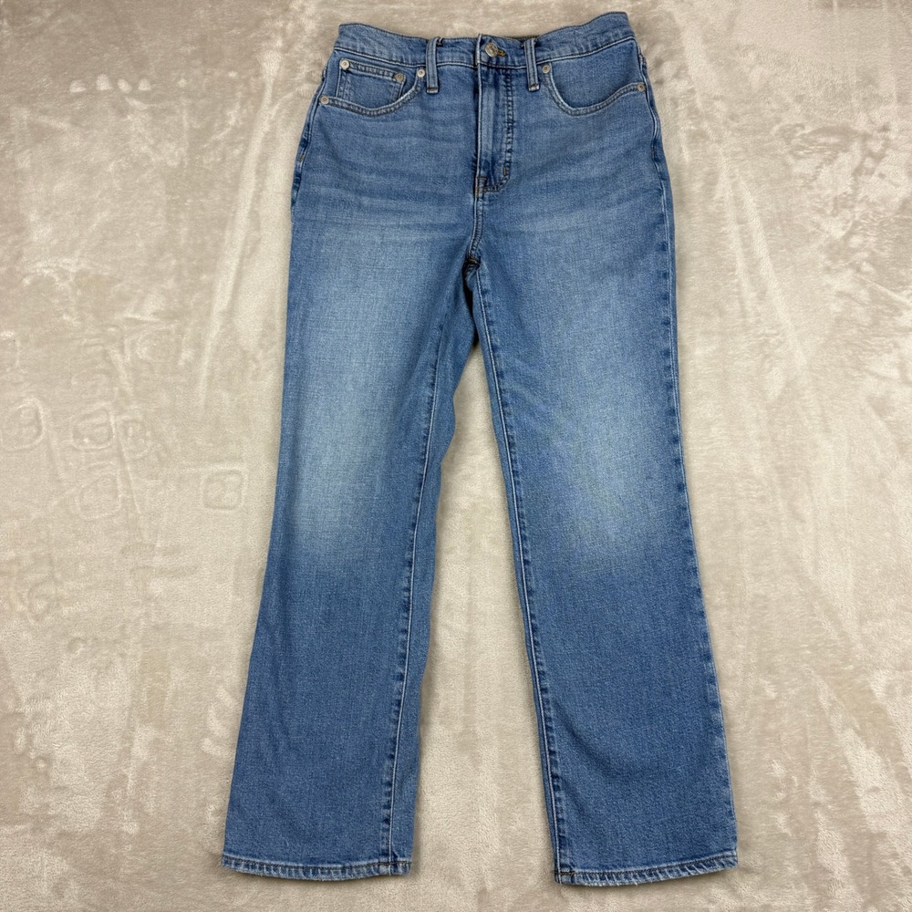 Madewell Jeans Women 26 Fits 28x26 Slim Demi Boot Cut Light Wash Denim High Rise